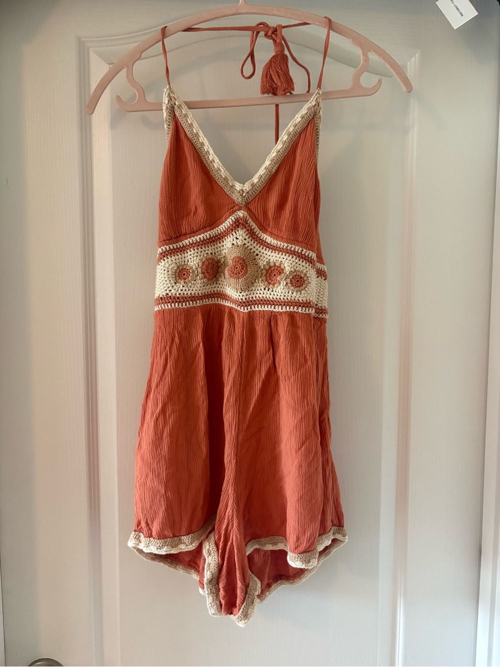 American Eagle orange romper
